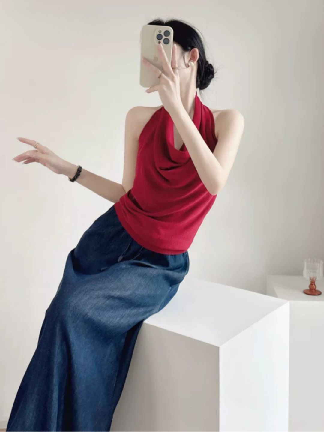 Landry Swing Collar Knit Top