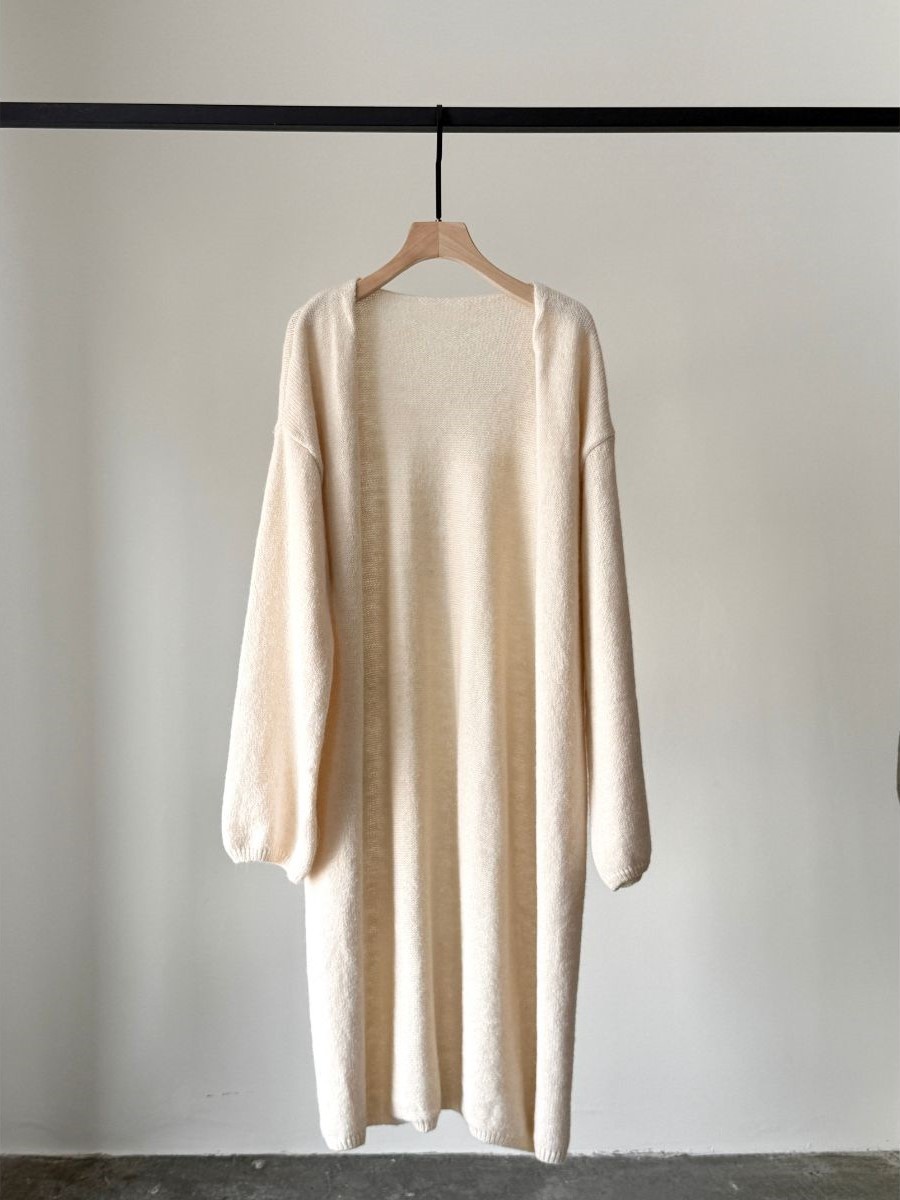 Egena Long Cardigan (Discounted-Free size)-The Black Bow-