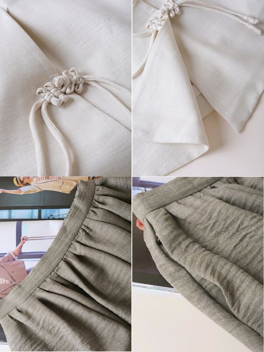 Ling Hua Oriental Top & Skirt Set