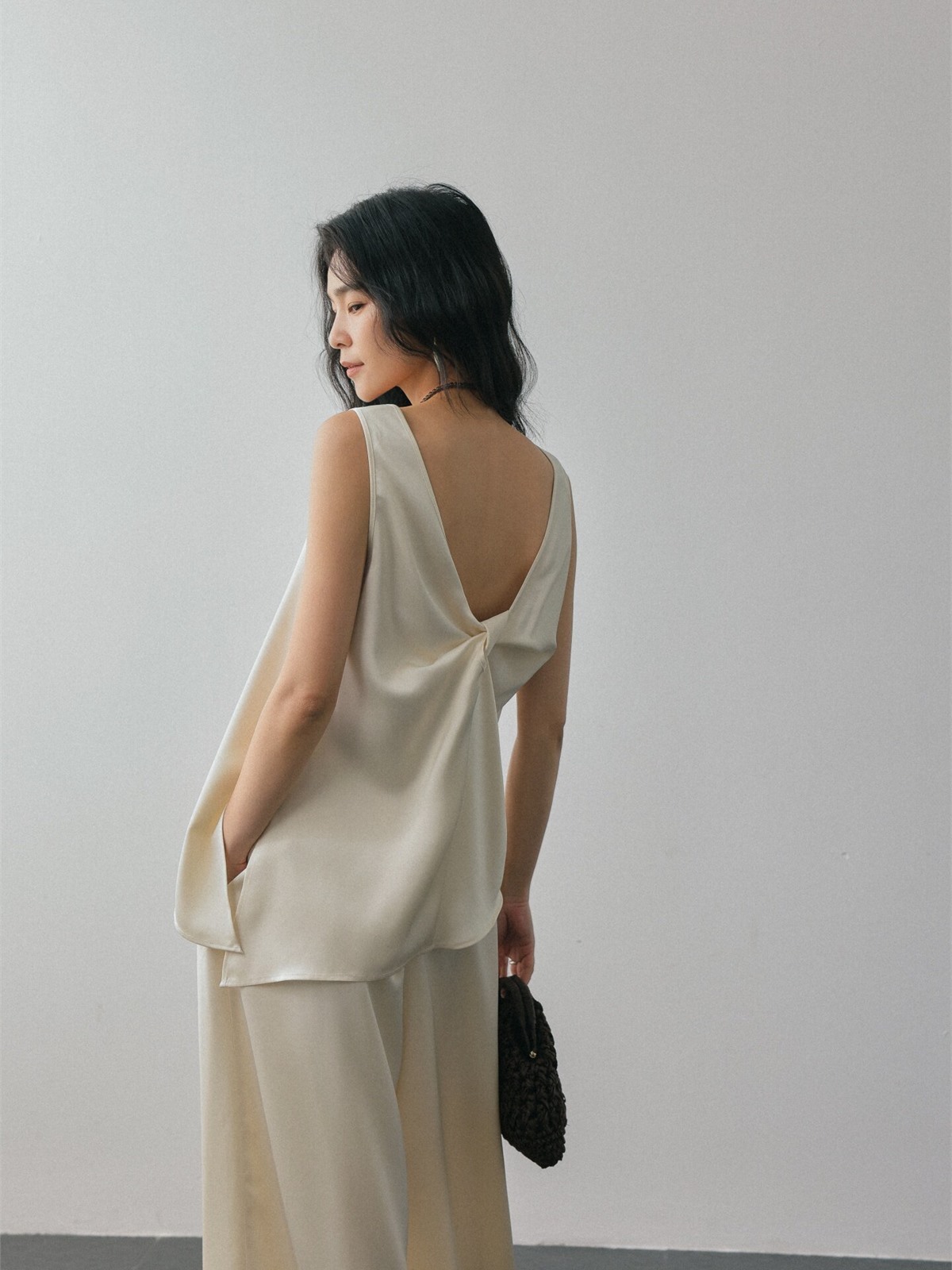 Hadley Draped Sleeveless Top & Wide-Leg Pants (Sold Separately)