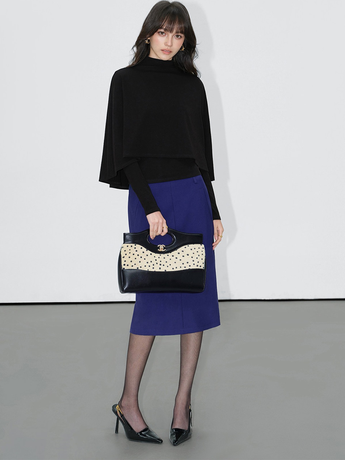 Jasmine Back Slit Midi Skirt