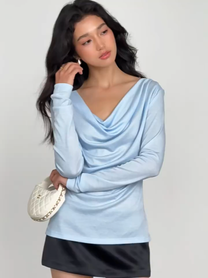Vairy Swing Collar Lyocell Top