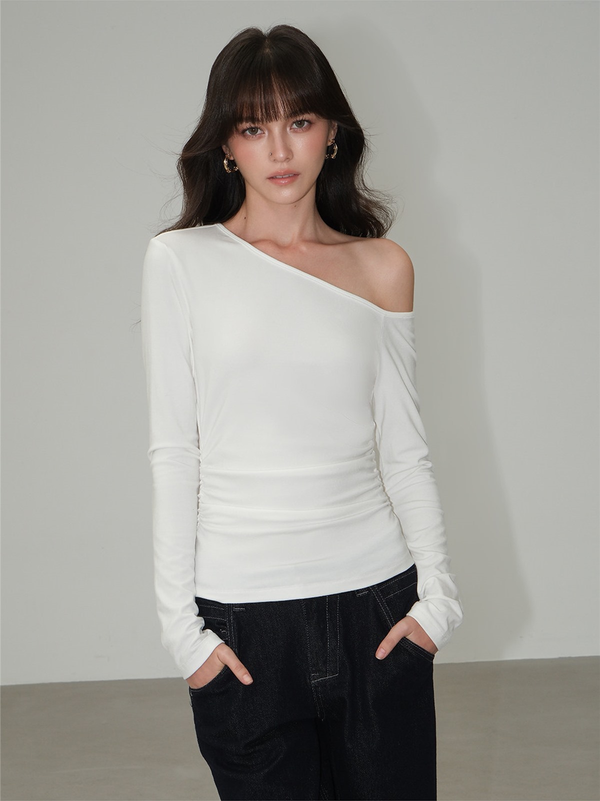 Lucille Asymmetric One-Shoulder Top