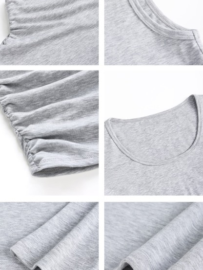 Leonora Ruched Turtleneck Layered Top