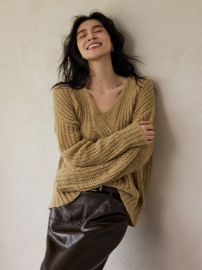 Heze Open-Knit Relaxed Sweater