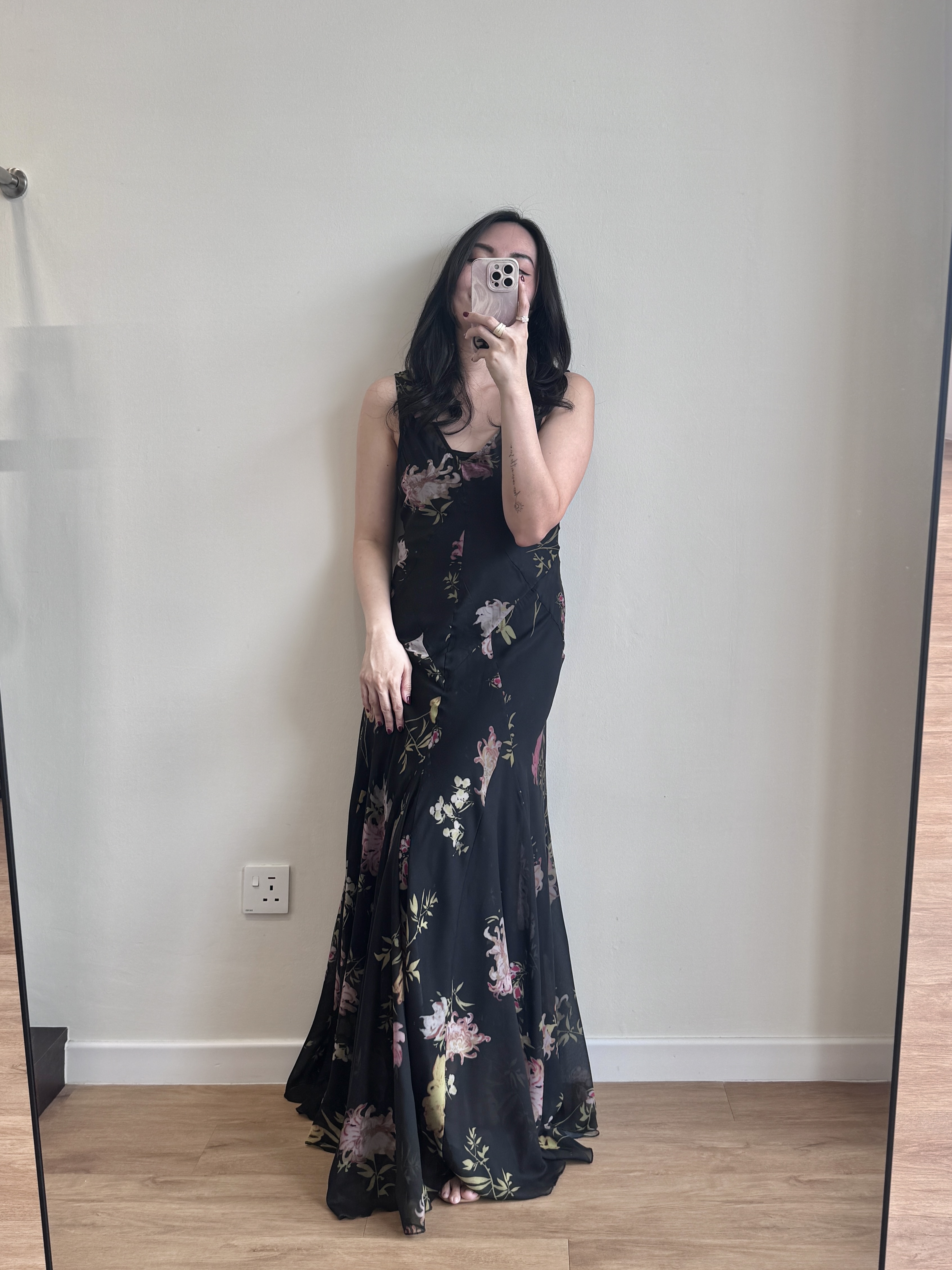 Lena U-Neck Floral Printing Maxi Dress