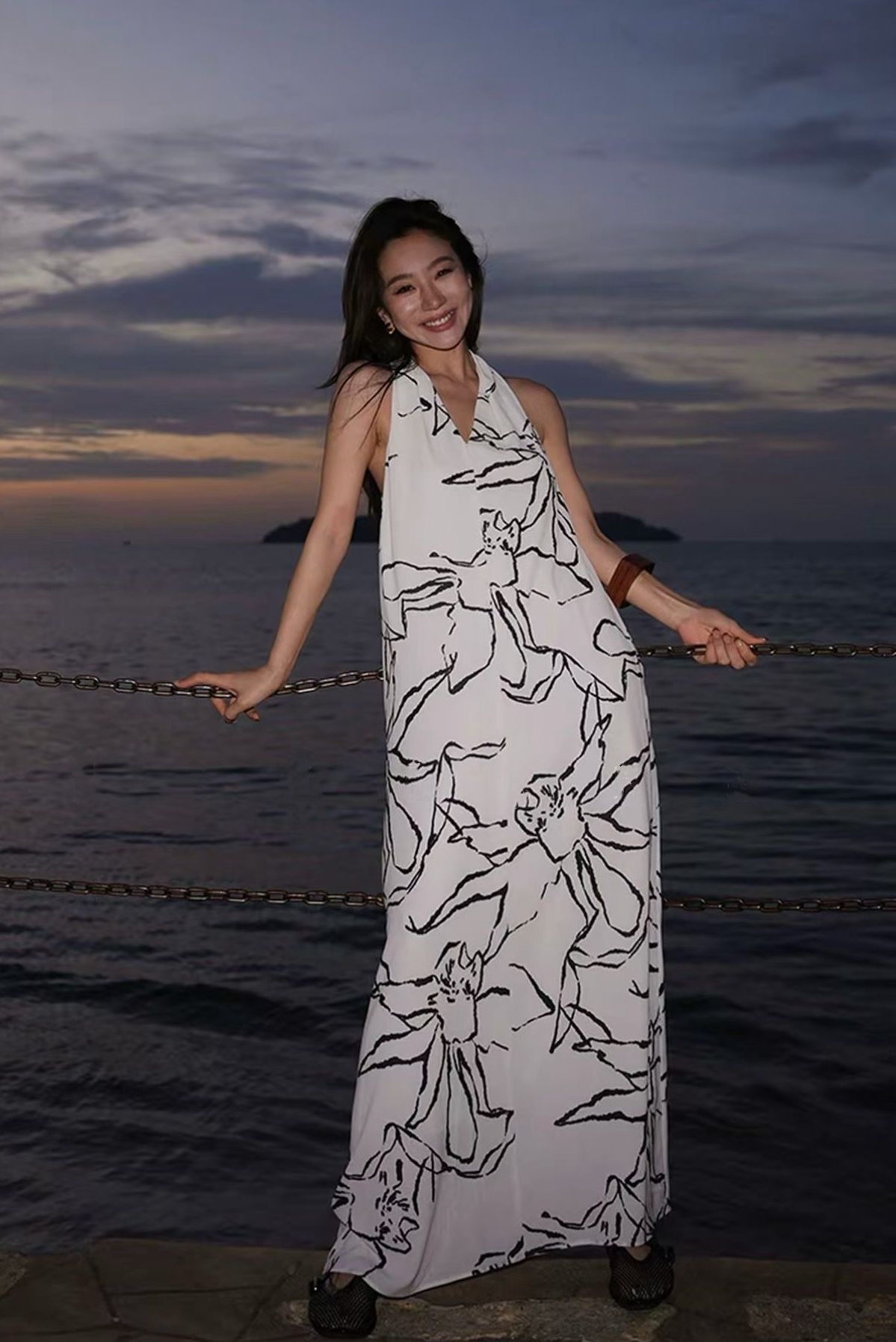Pantene Graphic Printing Maxi Dress