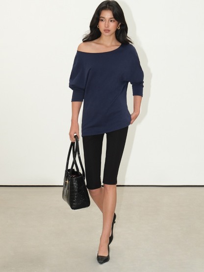 Laurette One-Shoulder Relaxed Cotton Top