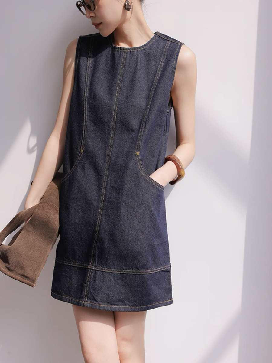 May Denim Shift Dress