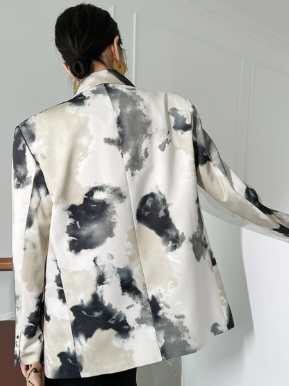 Gwenyth Waterdye Designer Blazer-The Black Bow-