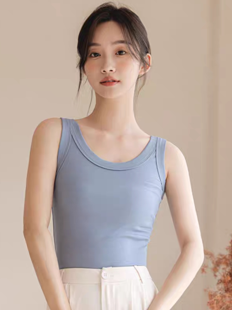 Dionne Scoop Neck Singlet-The Black Bow-