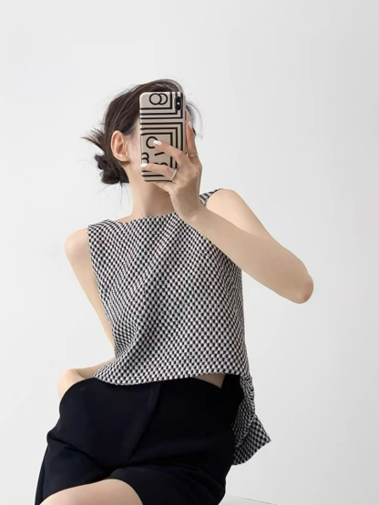 Nancey Low Back Sleeveless Top-The Black Bow-