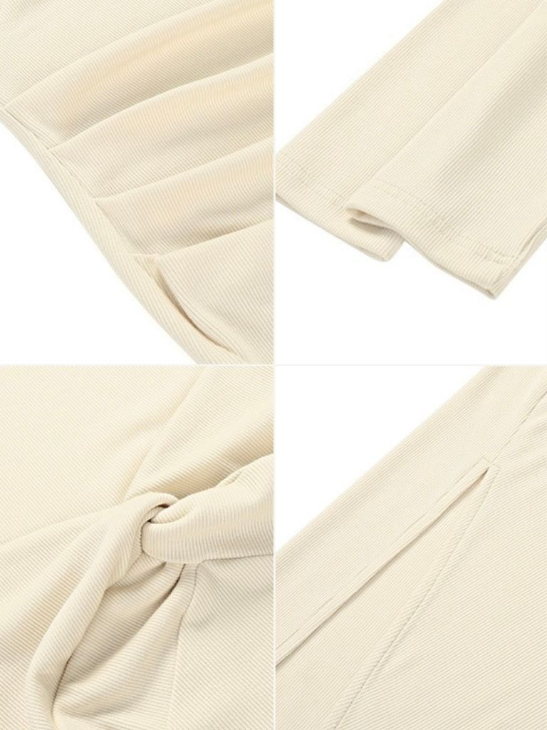 Jameson Front Knot Bodycon Knit Dress-The Black Bow-