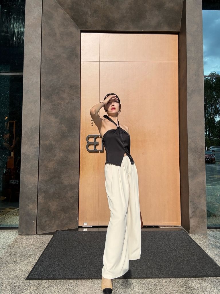 Kiana Halter Neck Satin Top