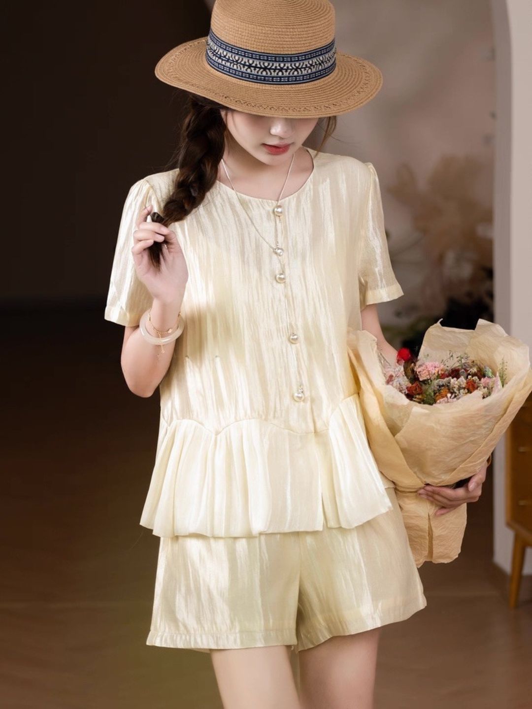 Ling Che Top & Shorts Set