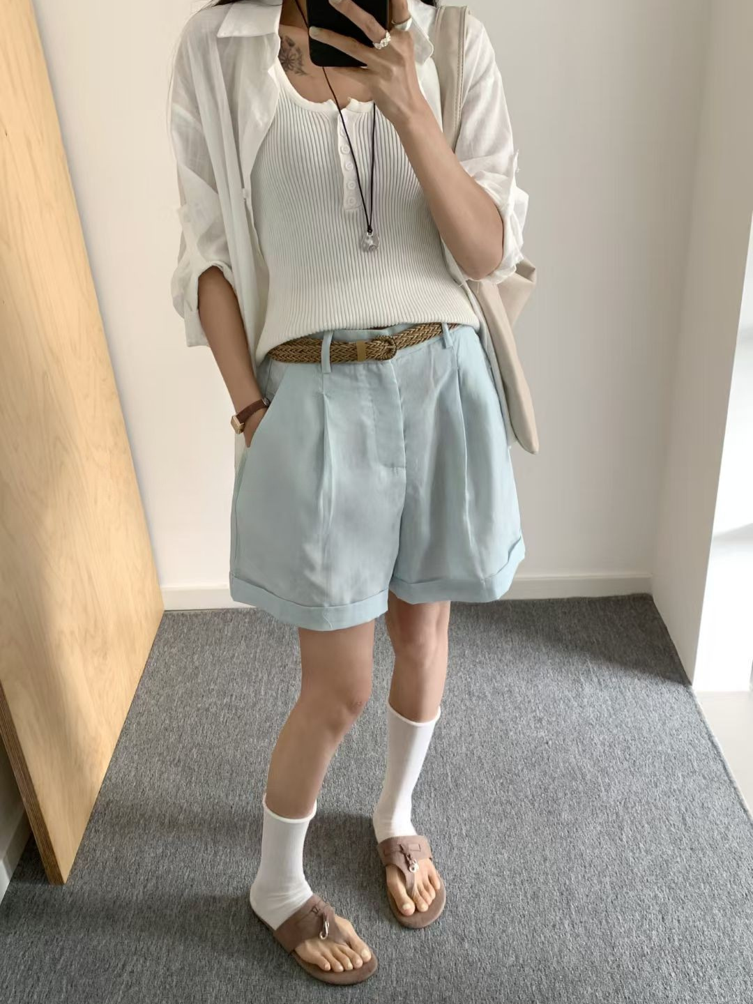Peter Belted Linen Shorts
