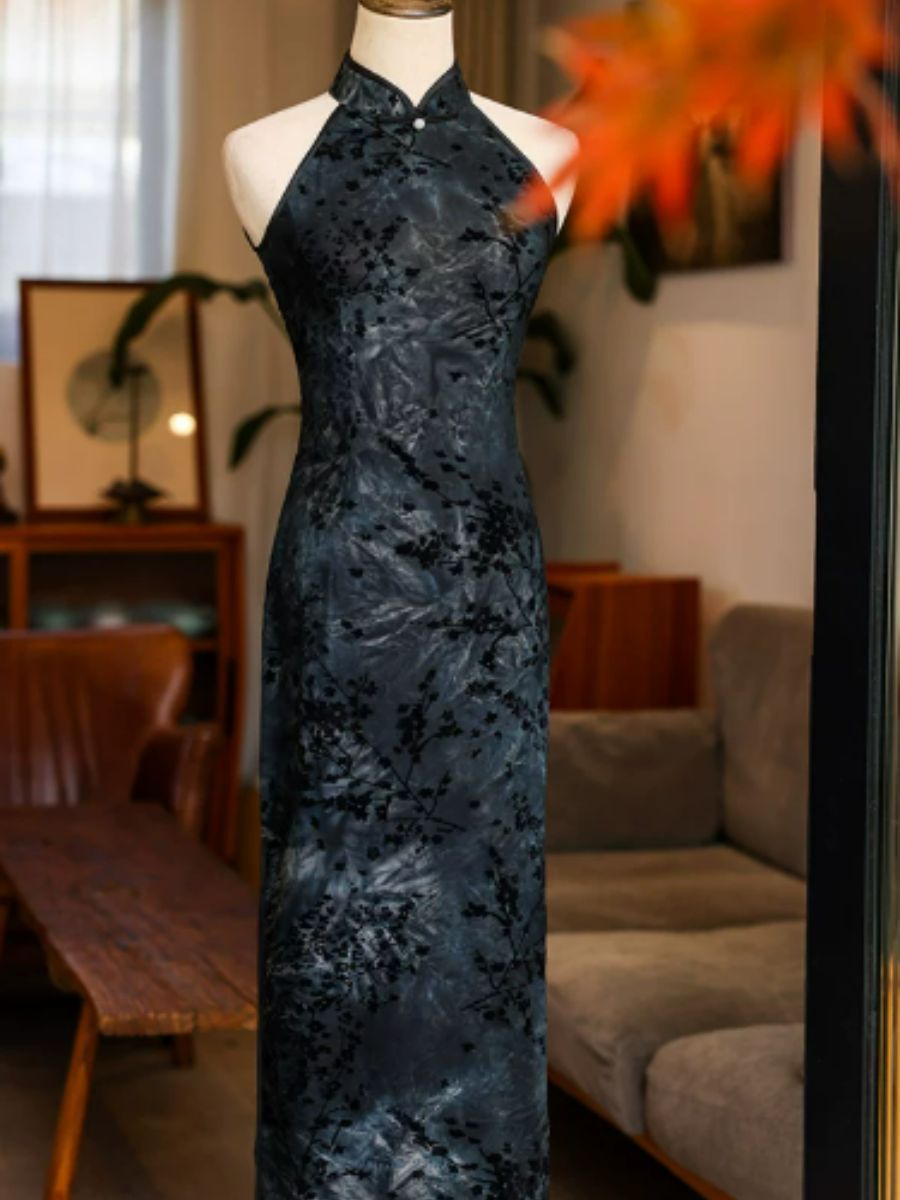 Ya Bi Floral Halter Cheongsam