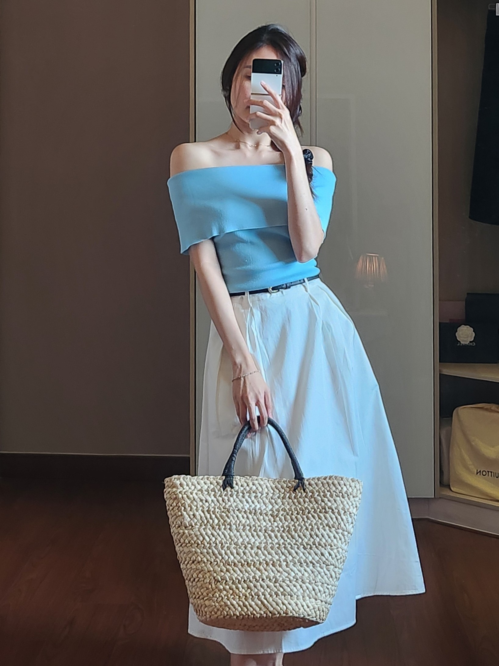 Gatane Off Shoulder Knit Top-The Black Bow-