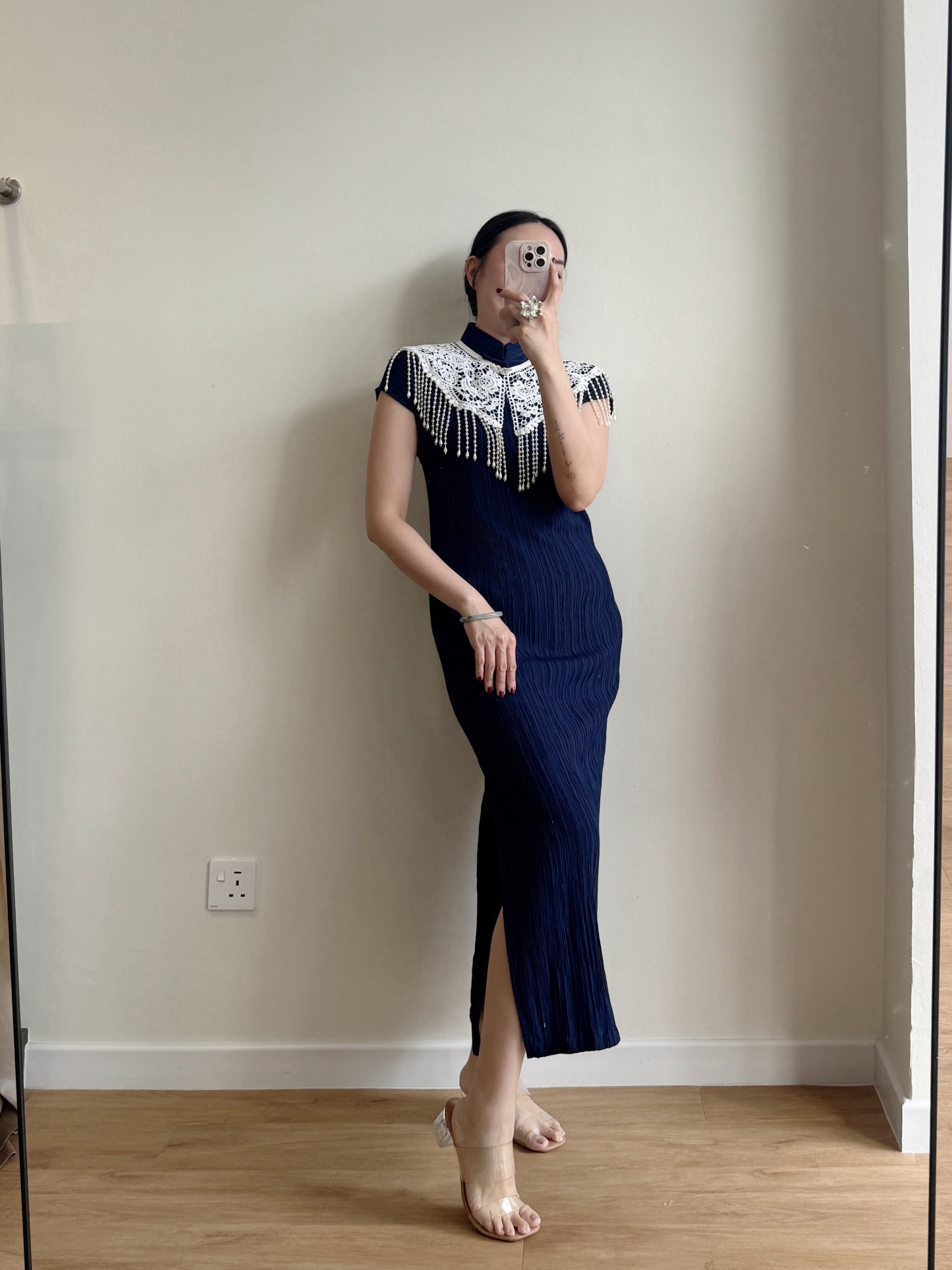 Ya Shen Stripe Cheongsam