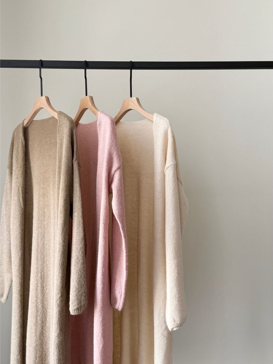 Egena Long Cardigan (Discounted-Free size)-The Black Bow-