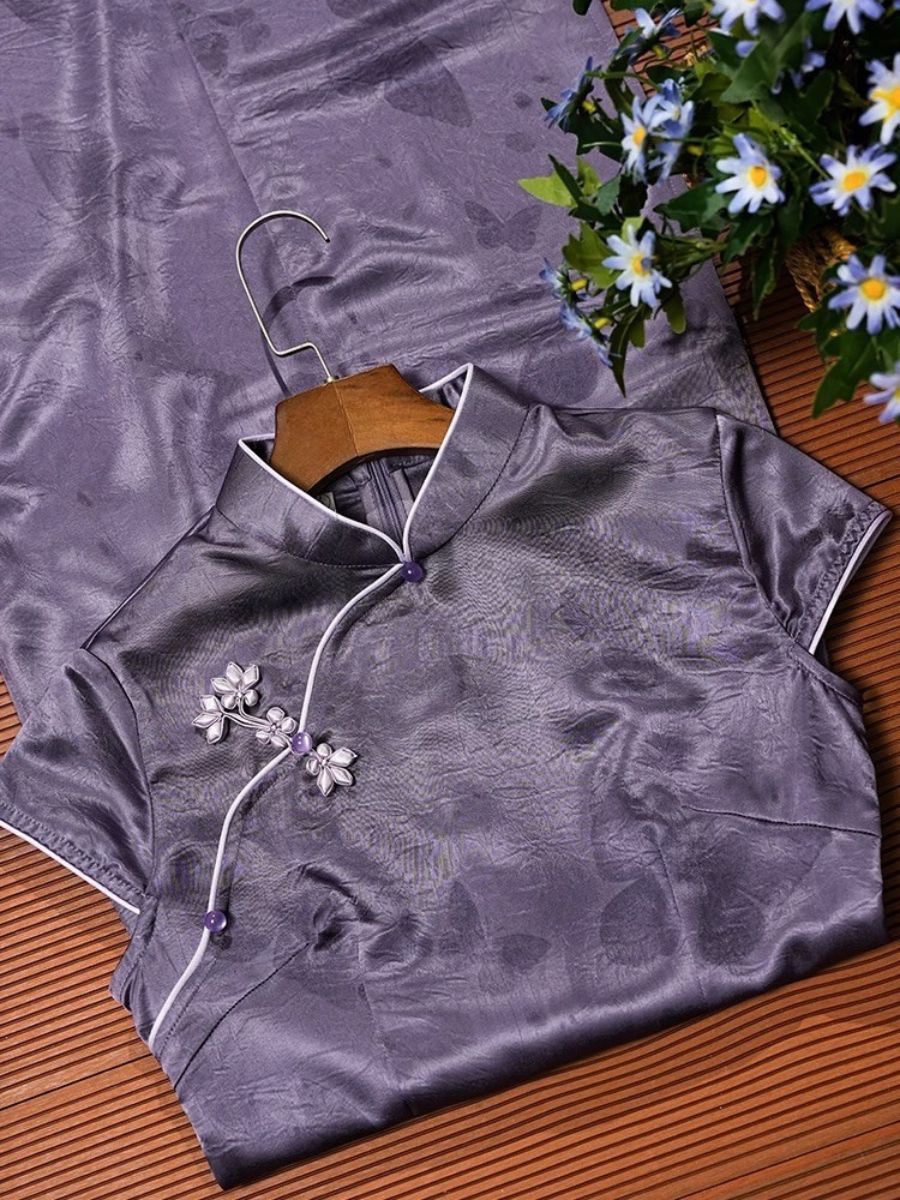 Lu Bi Textuted Cheongsam