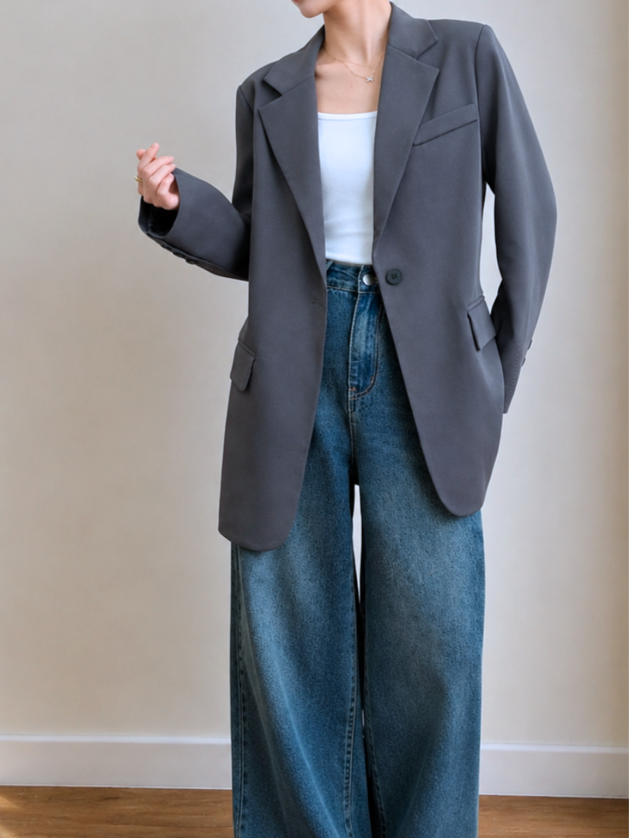 Colbie Relaxed Single-Button Blazer