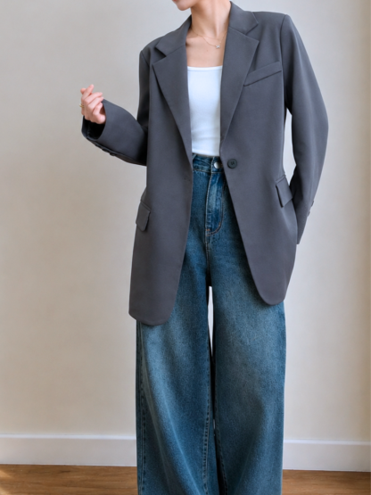 Colbie Relaxed Single-Button Blazer