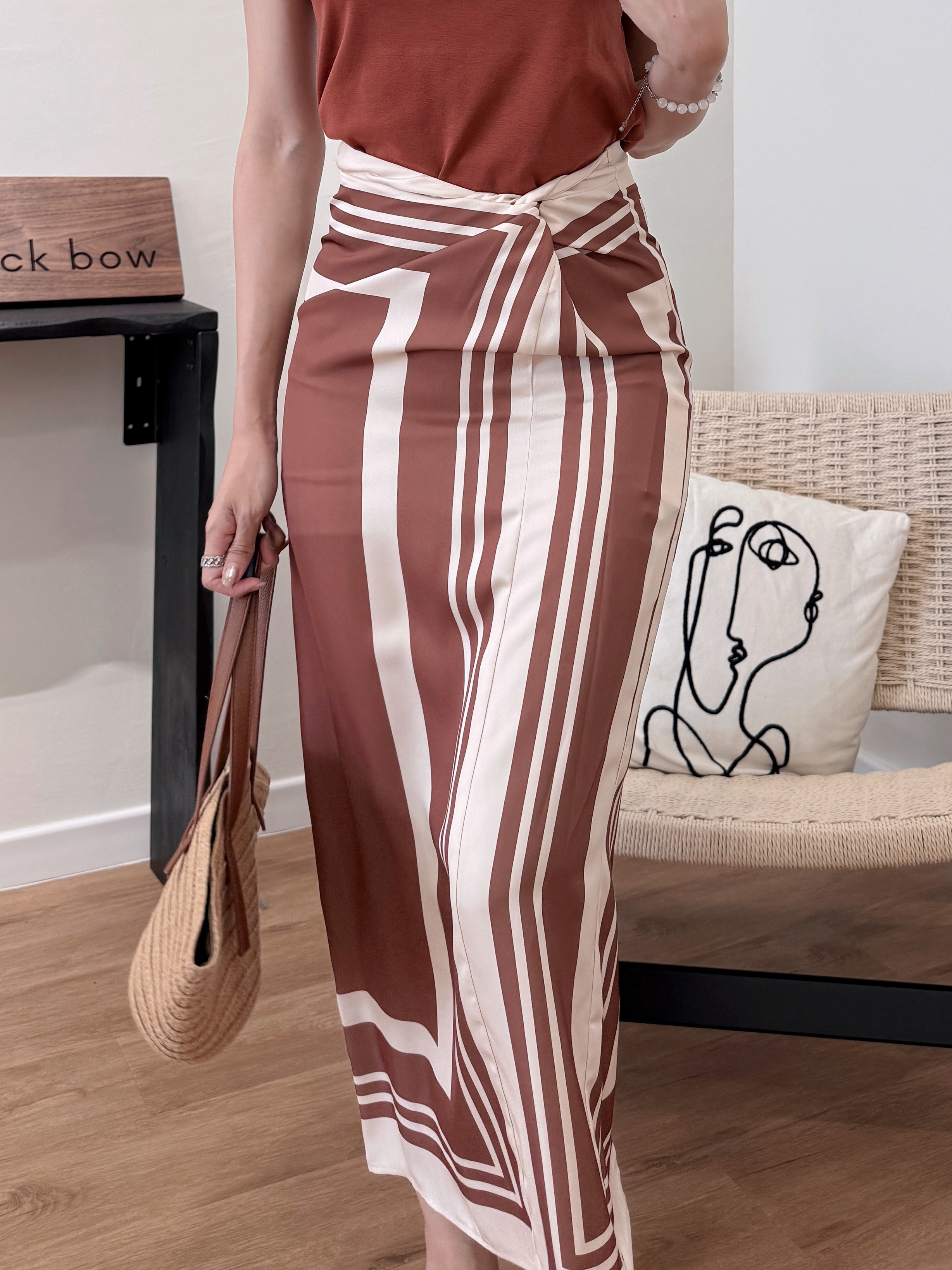 Wrenley Geometric Draped Skirt (Top to purchase seperately)