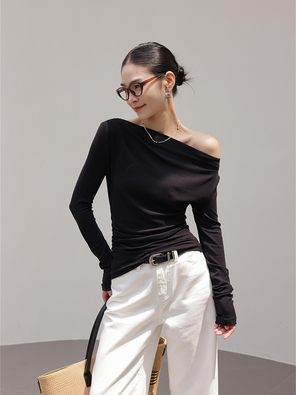 Haven Soft Draped Long-Sleeve Top
