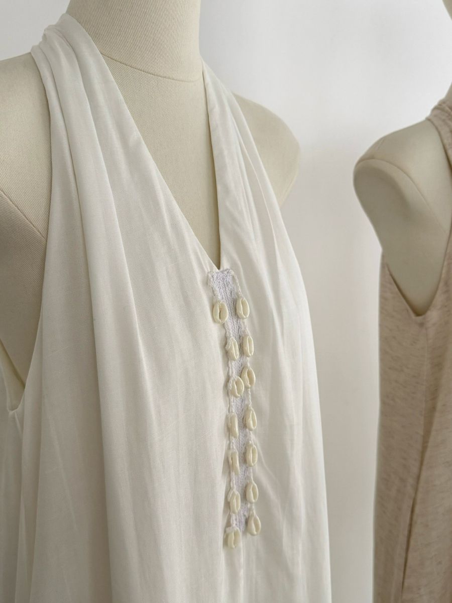 Petyr Linen Halter Neck Maxi Dress