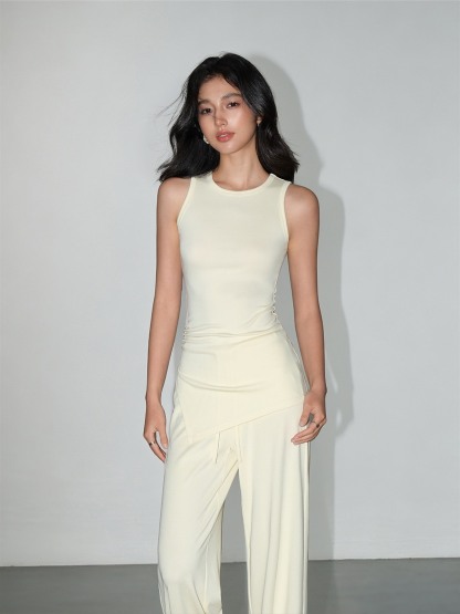 Lenora Draped Tank Top & Wide-Leg Pants (Sold Separately)