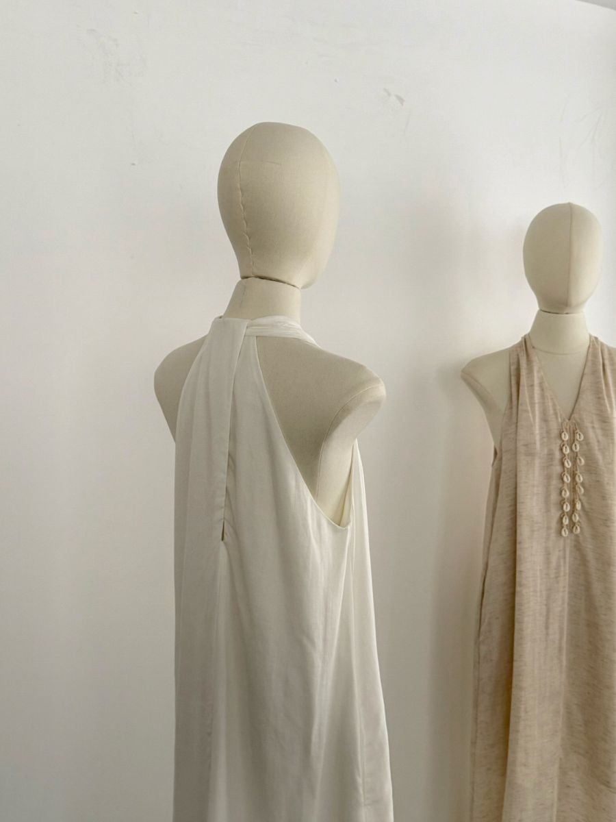 Petyr Linen Halter Neck Maxi Dress