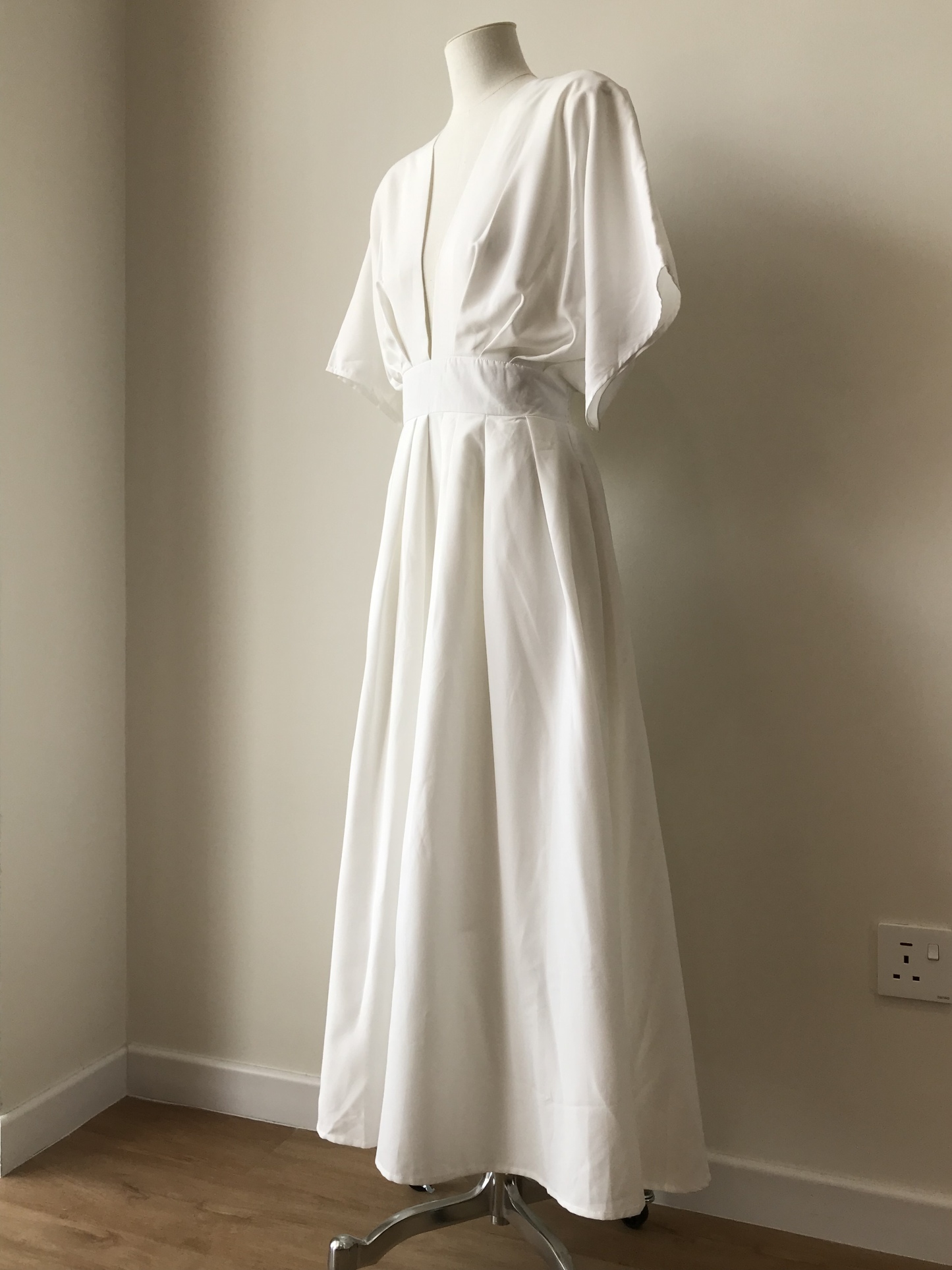 Violet Structured V-Neck Dress