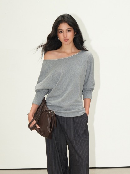 Laurette One-Shoulder Relaxed Cotton Top