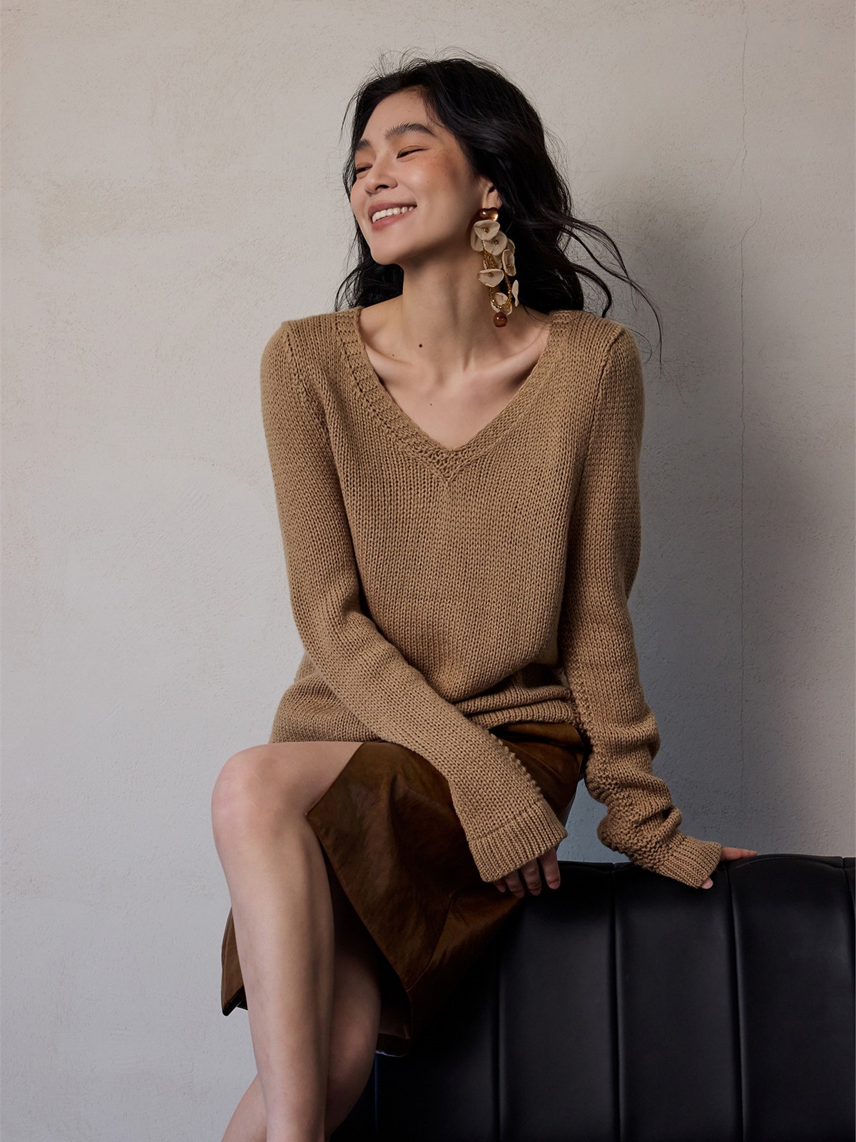 Honor Relaxed Knit Long-Sleeve Top