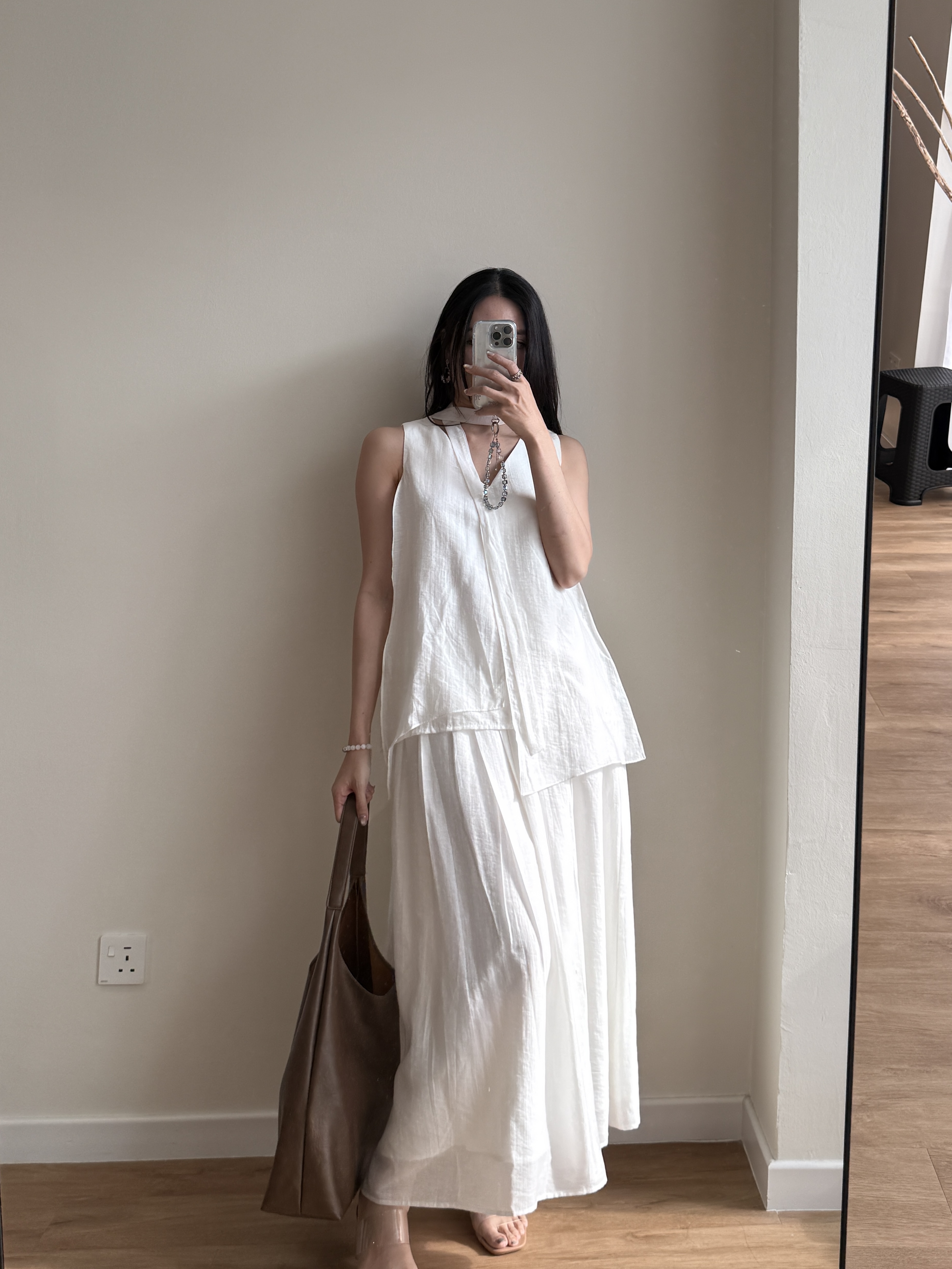 Peyton Tencel Sleeveless Top & Skirt Set 