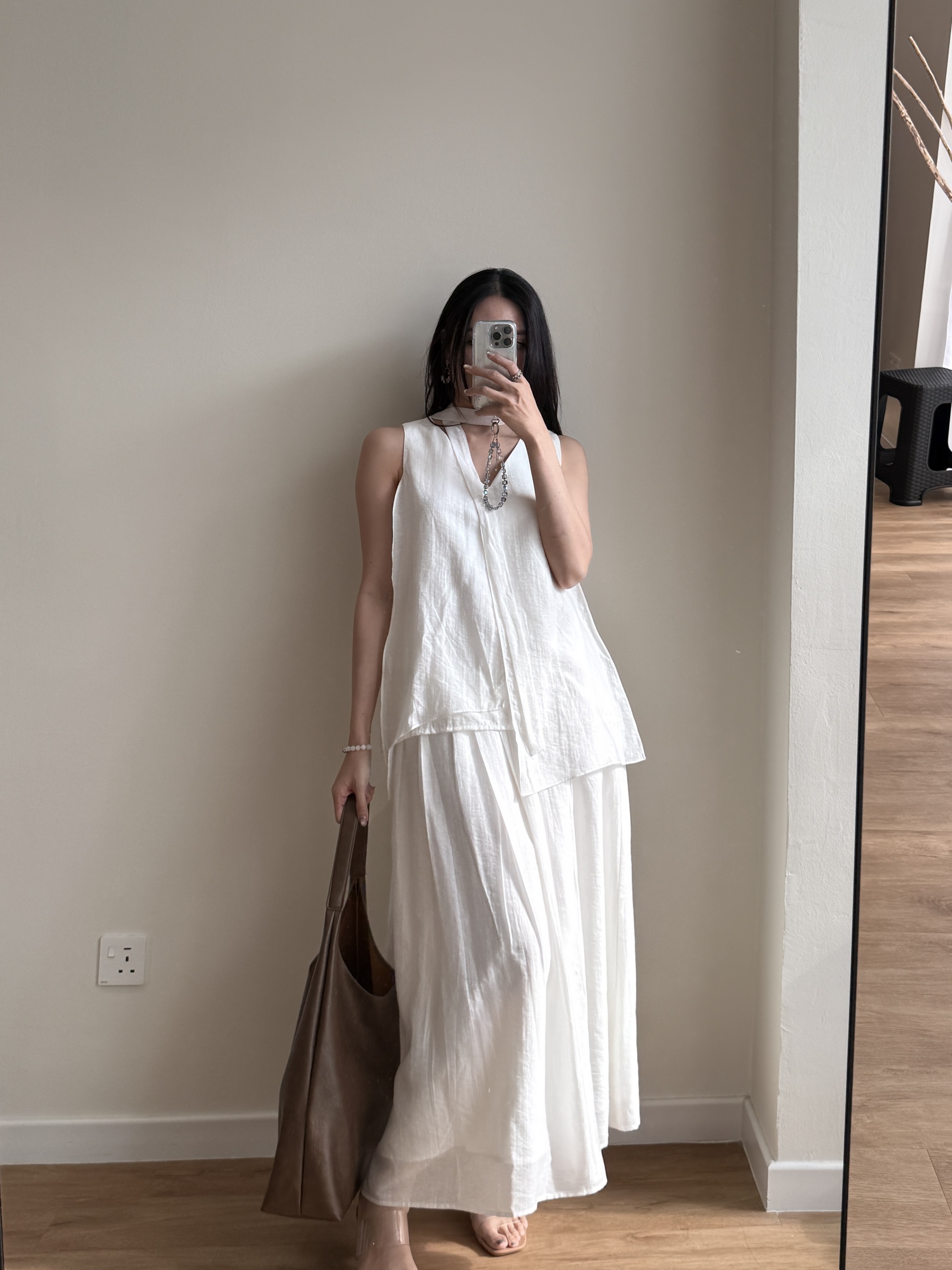 Peyton Tencel Sleeveless Top & Skirt Set 