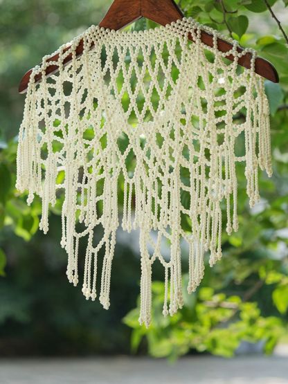 Yun Dang Pearl Beaded Tassel Cape