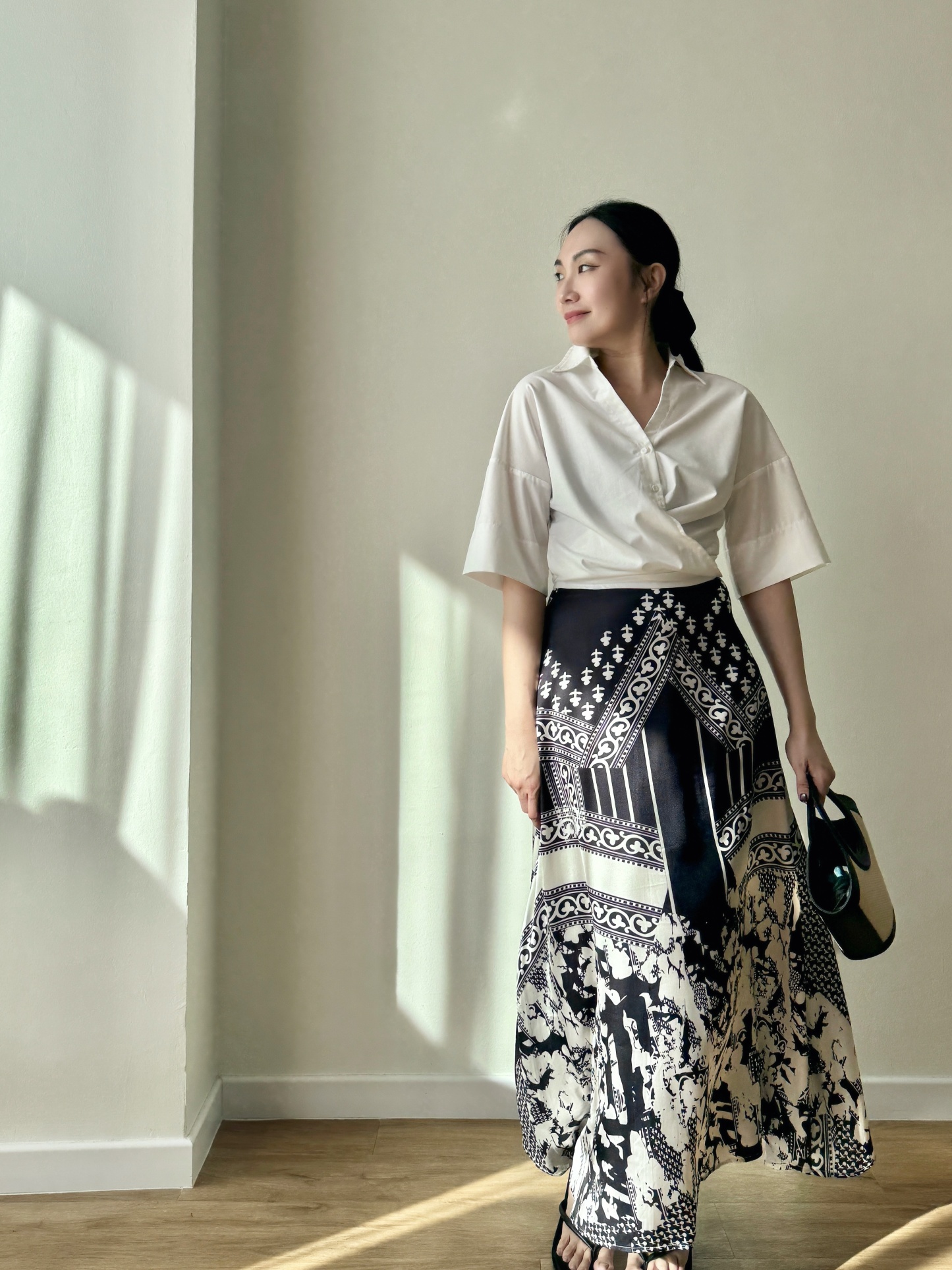 Videl Graphic Printing Skirt