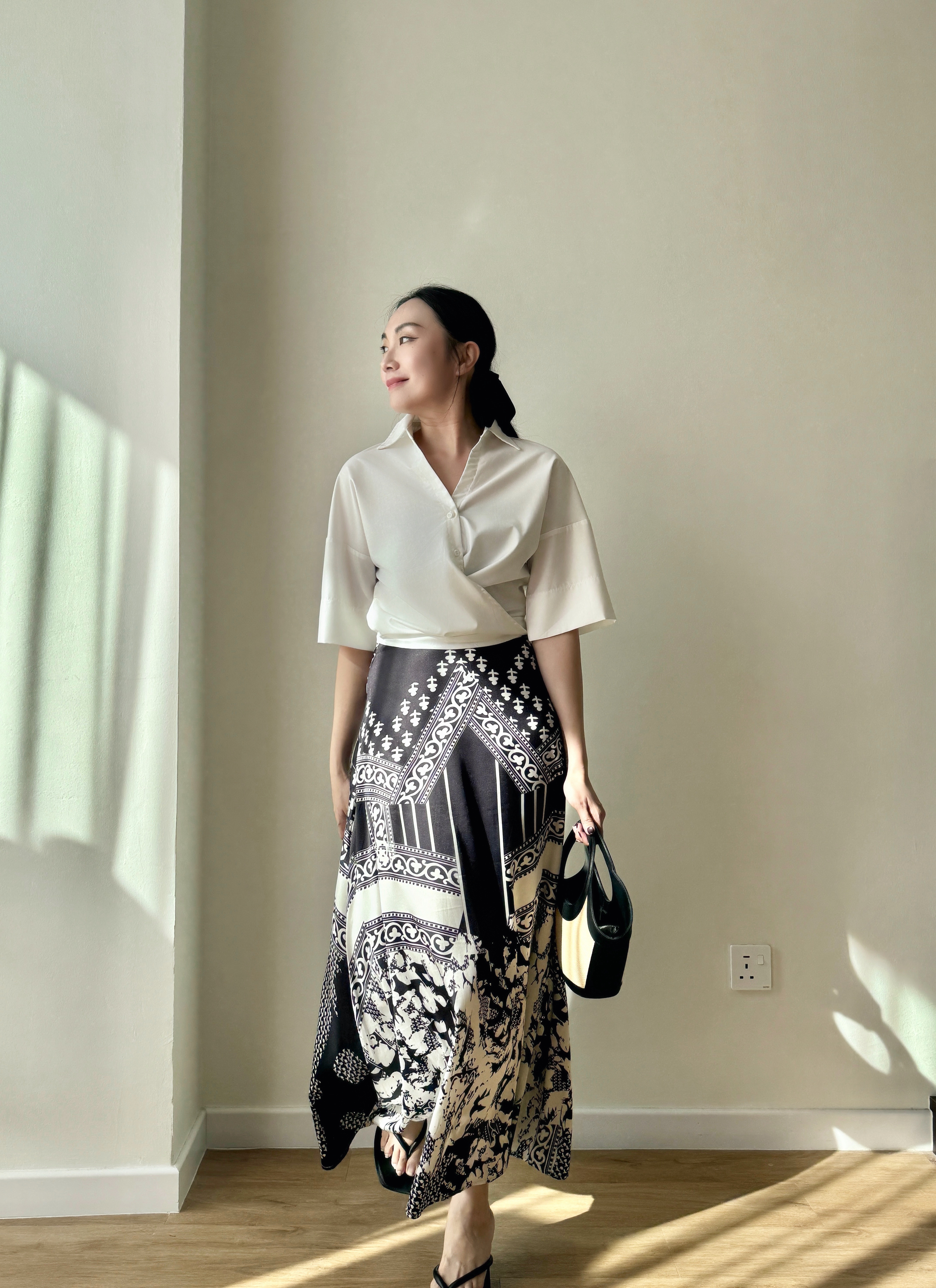 Videl Graphic Printing Skirt