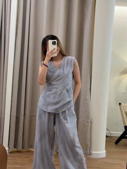 Wrap Top & Pants Set (PTS104)