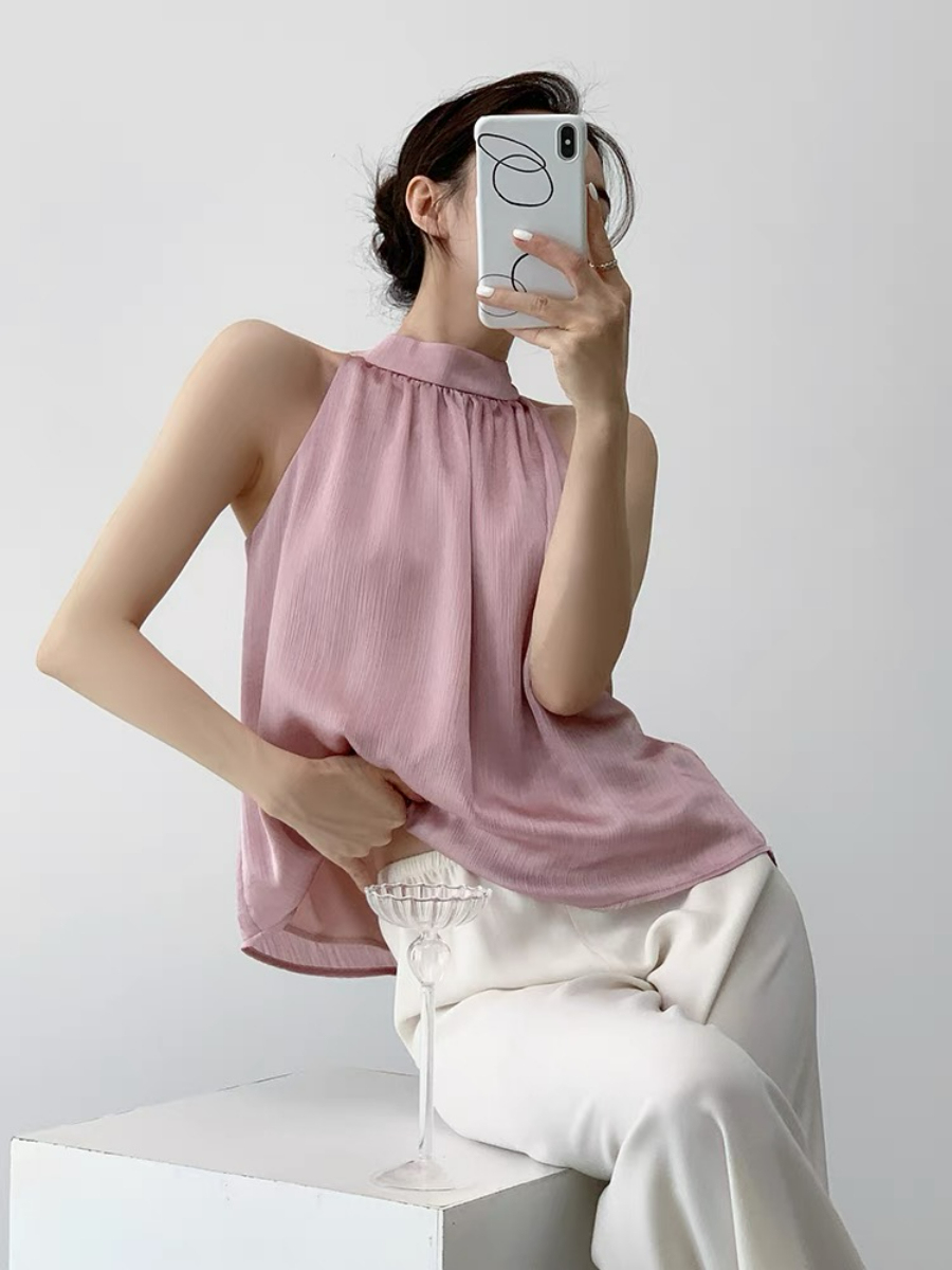 Niko Halter Neck Top-The Black Bow-