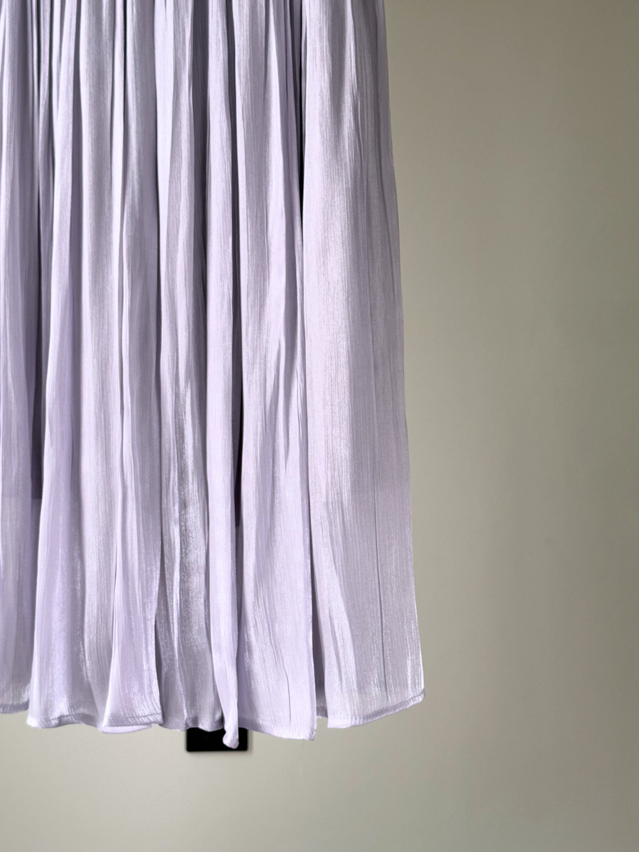 Xenda Pleated A-Line Skirt (Discounted-Free size)-The Black Bow-
