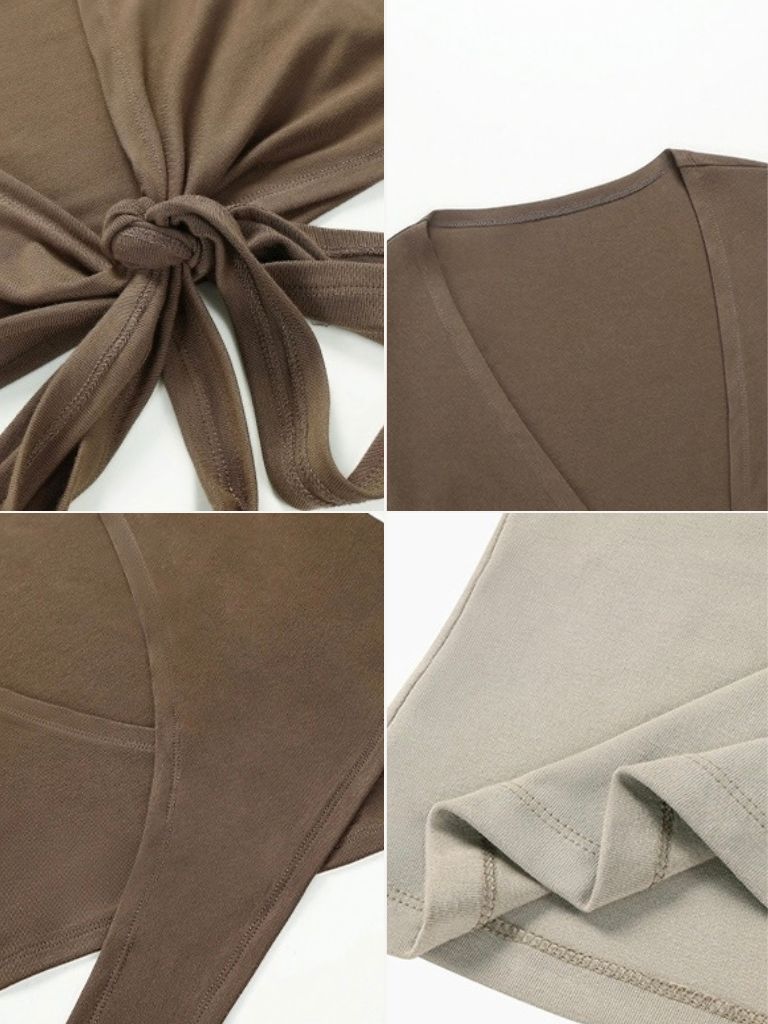 Jasper Tie Up Long Sleeve Top & Jaxon Halter Neck Singlet-The Black Bow-