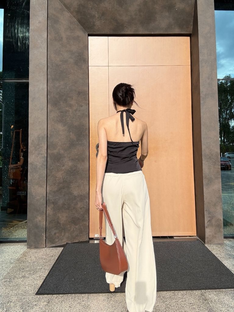 Kiana Halter Neck Satin Top