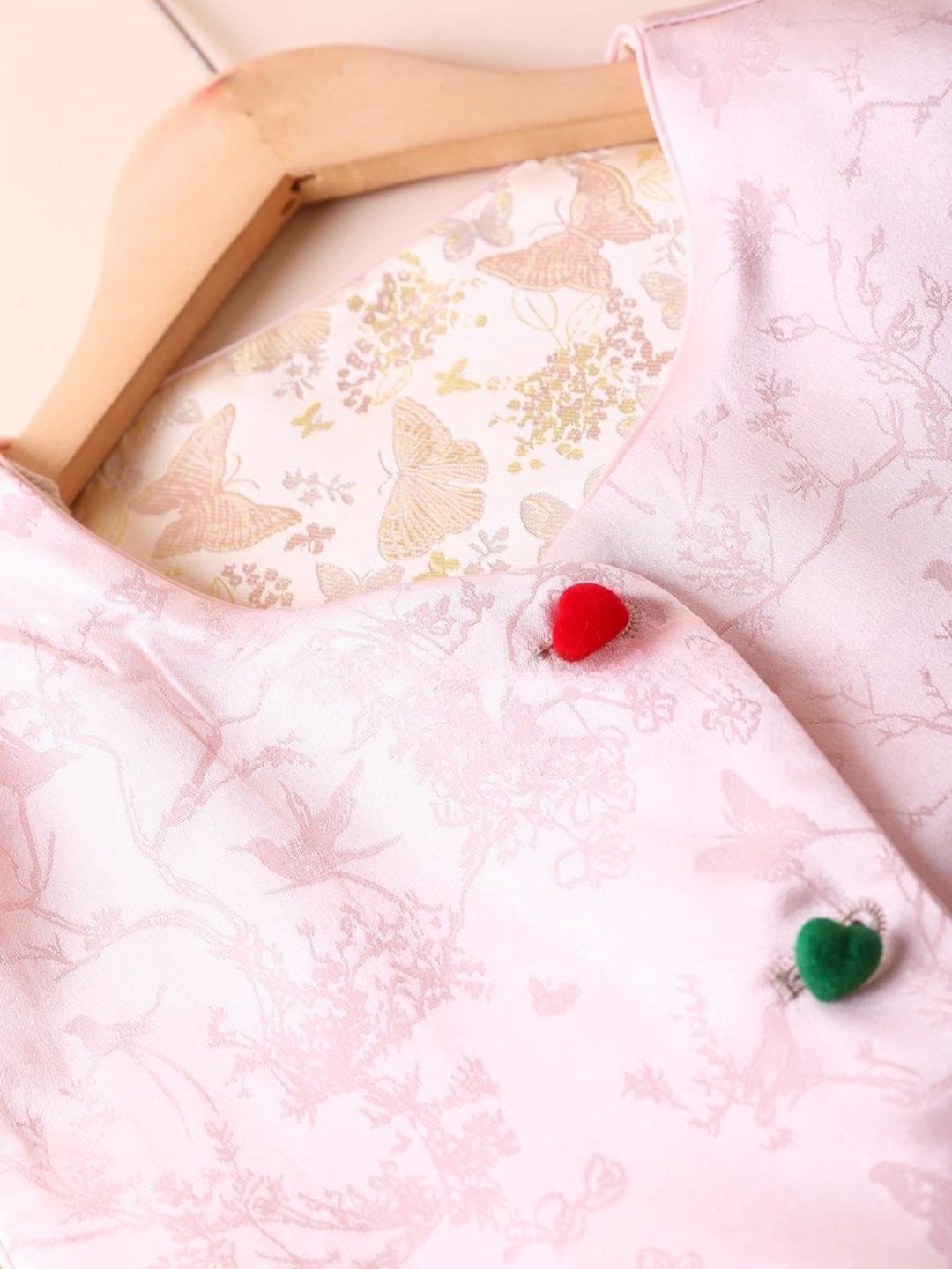 Ling An Two Sided An Butterfly Printing Oriental Vest