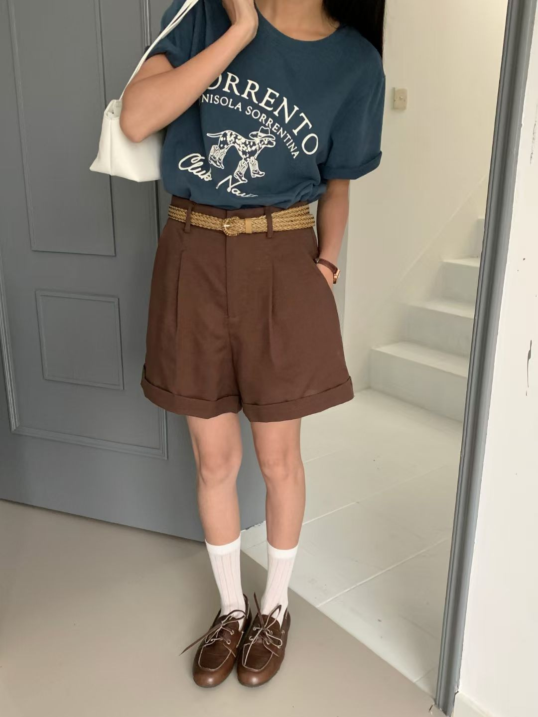 Peter Belted Linen Shorts