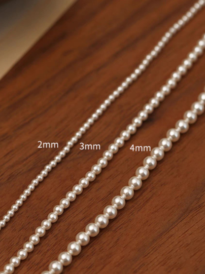 Waverly Delicate Pearl Choker/Necklace-The Black Bow-