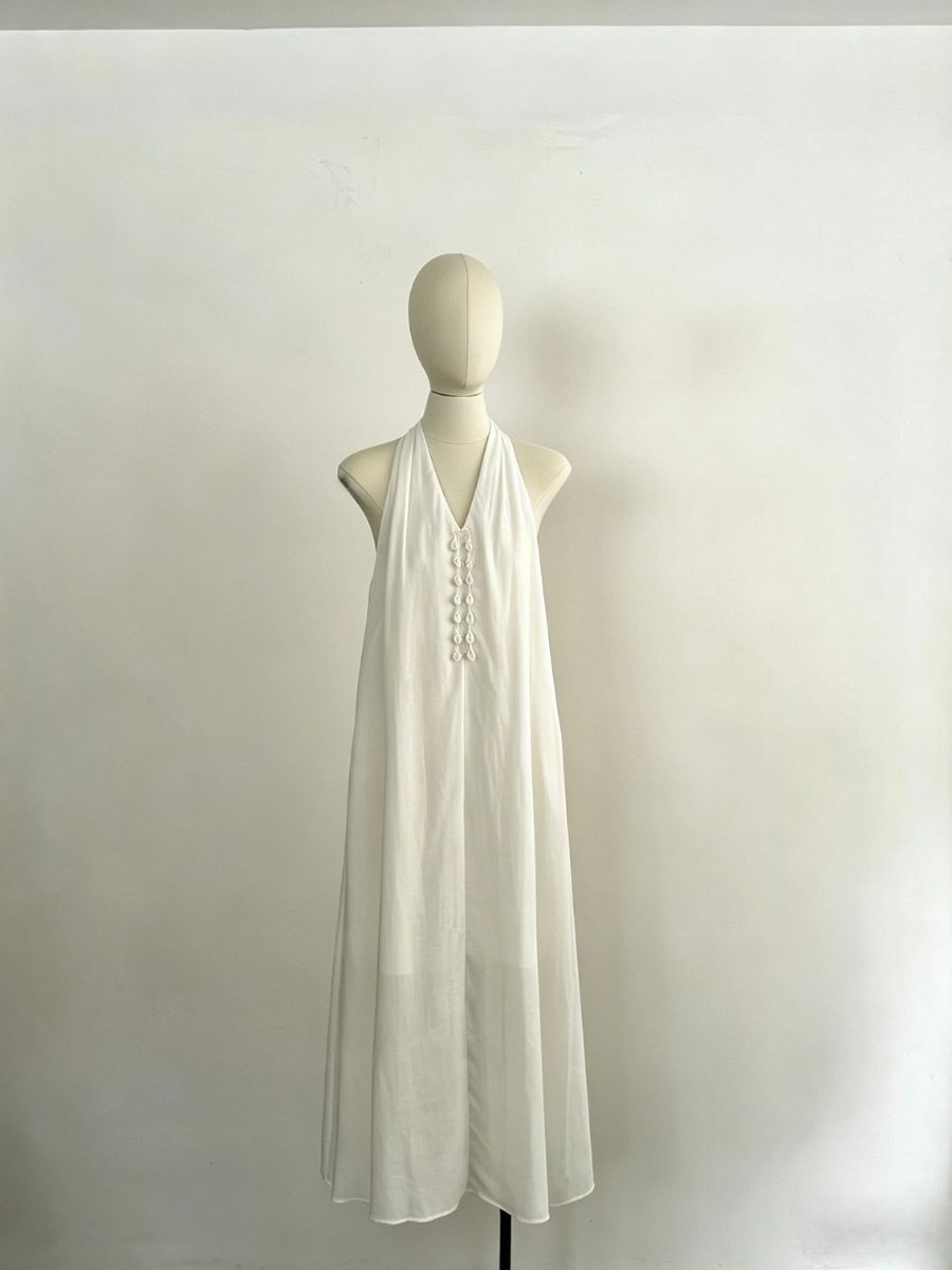 Petyr Linen Halter Neck Maxi Dress