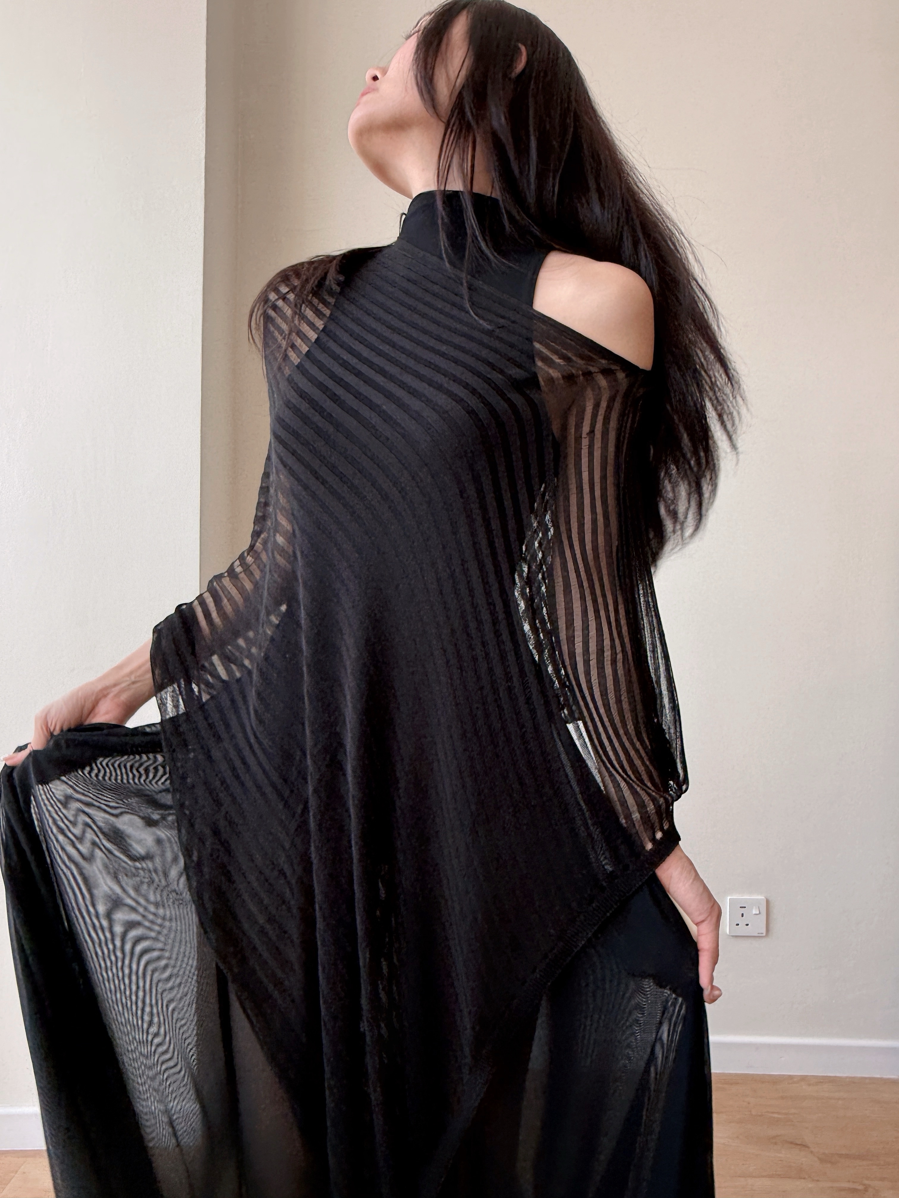 Dracula Bodycon Sheer Maxi Dress
